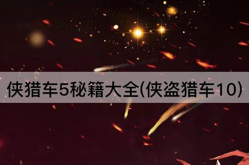 侠猎车5秘籍大全(侠盗猎车10)