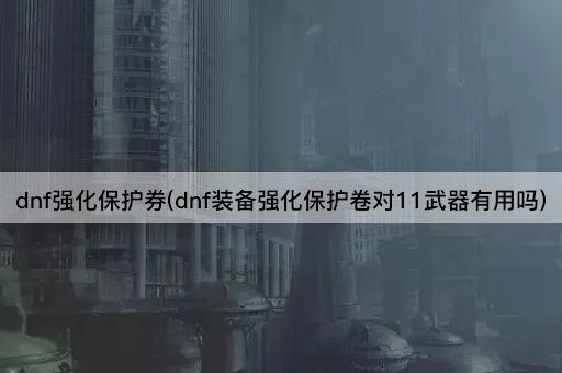 dnf强化保护券(dnf装备强化保护卷对11武器有用吗)