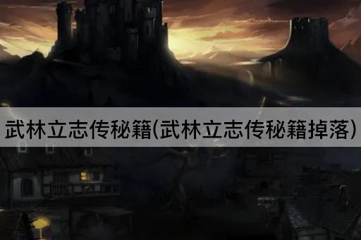 武林立志传秘籍(武林立志传秘籍掉落)
