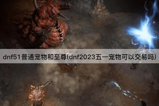 dnf51普通宠物和至尊(dnf2023五一宠物可以交易吗)