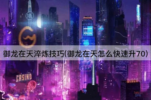 御龙在天淬炼技巧(御龙在天怎么快速升70)