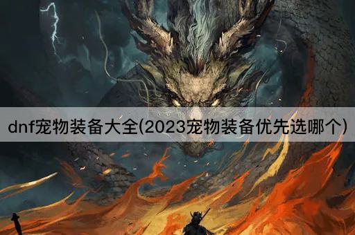 dnf宠物装备大全(2023宠物装备优先选哪个)